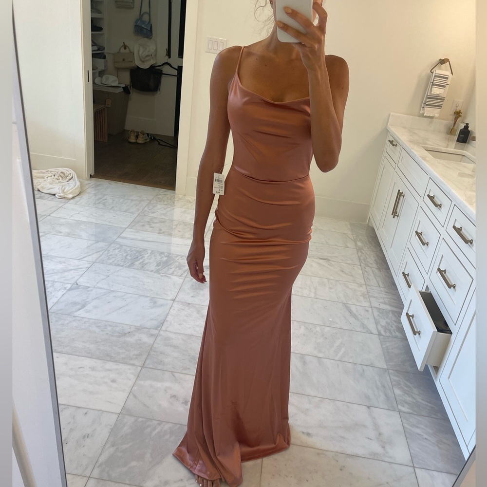 COPY - Mauve pink stretch silk dress